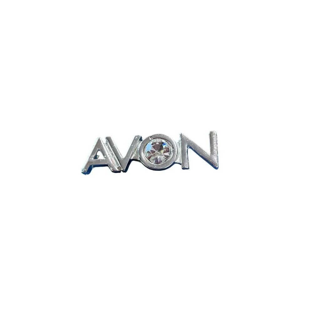 Avon New Representative Pin Silver Tone with Rhinestone Brooch Lapel Gift‎